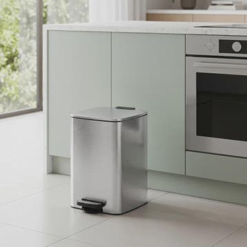 Songmics Keukenprullenbak 20L met Pedaal, RVS, Binnenemmer,, Verzenden