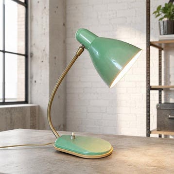 Tafellamp - IJzer, Messing, industrieel design uit de jaren, Antiek en Kunst