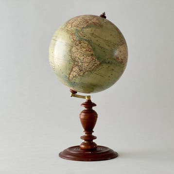 wereldbol - Ludwig J. Heymann, Berlijn - ca. 1885