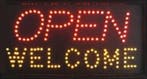 OPEN welkom lamp LED verlichting reclame bord lichtbak #F, Verzenden, Nieuw in verpakking