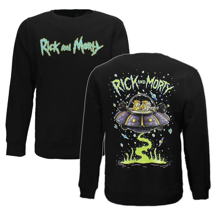 Rick and Morty Spacecruiser Crewneck Sweater, Kleding | Heren, Truien en Vesten, Verzenden