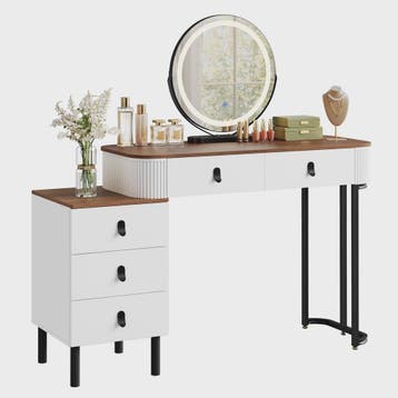 Moderne Kaptafel met LED Spiegel en Opbergkast - SediaXL, Verzenden, Nieuw