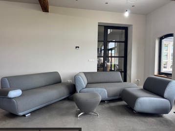 Leolux Guadalupe hoekbank met fauteuil en hocker – 4 delen, X, Hoekbank, 300 cm of meer, 75 tot 100 cm