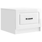 vidaXL Salontafel met lade Hoogglans Wit 49 x 50 x 37 cm, Verzenden, Nieuw, 50 tot 100 cm, Minder dan 50 cm
