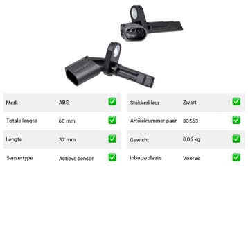 ABS-sensor Audi A8 6.3 W12 quattro (4H2, 4H8, 4HC, 4HL) Van, Verzenden, Nieuw, Audi