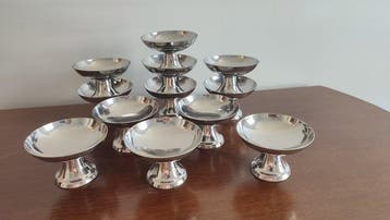 Pour 12 personnes - Dessertservies (12) - Staal, Roestvrij,