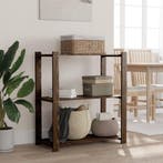 vidaXL Opbergrek 3-laags 80x38x90 cm massief grenenhout, Huis en Inrichting, Kasten | Boekenkasten, Verzenden, Nieuw, 50 tot 100 cm