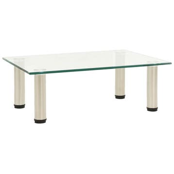 vidaXL Tv-meubel 40x35x17 cm gehard glas transparant, Minder dan 50 cm, Verzenden, Nieuw, Glas