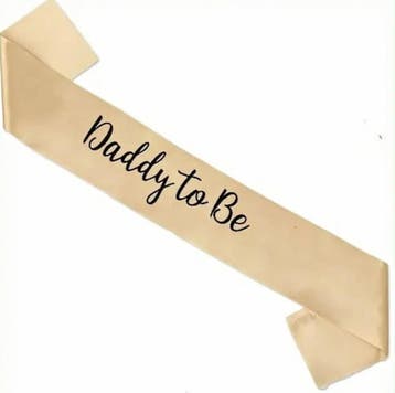 Sjerp Daddy to Be of Mommy to Be champagne kleurig, Verzenden, Nieuw, Versiering, Geboorte of Huwelijk