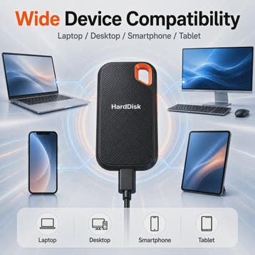 Compacte Externe SSD 1TB/2TB - Draagbare Opslag met USB 3.1, Verzenden, Nieuw