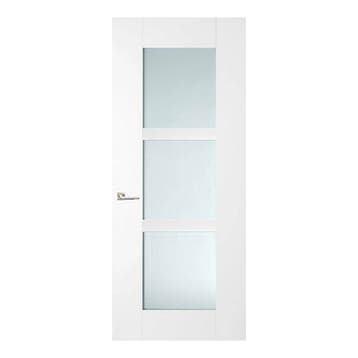 Skantrae binnendeur SKS3453 88x210 (Wit, Matglas), Doe-het-zelf en Verbouw, Deuren en Horren, 80 tot 100 cm, Binnendeur, Nieuw