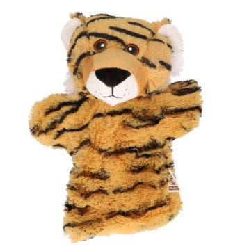 Nature Planet tijger handpop - pluche - 22 cm - poppenkast, Verzenden, Nieuw
