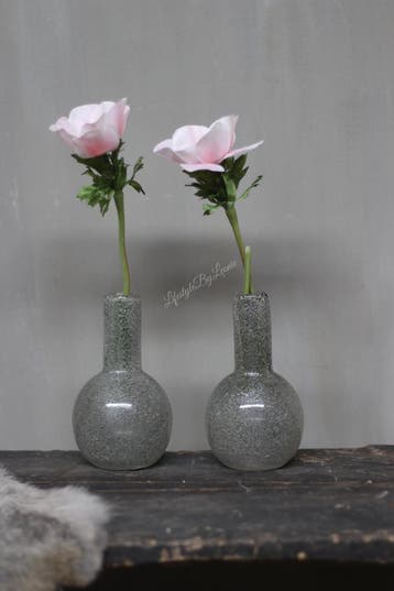 Bol vaas Dew grey bubbles 14 cm, Ophalen of Verzenden, Nieuw