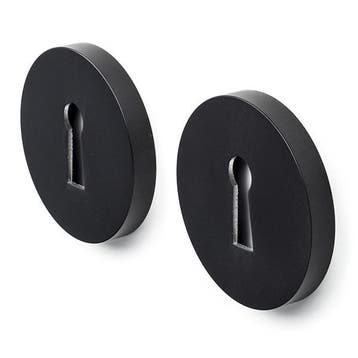 Deurbeslag | Sleutelrozet | Impresso (Aluminium, Zwart), Verzenden, Nieuw