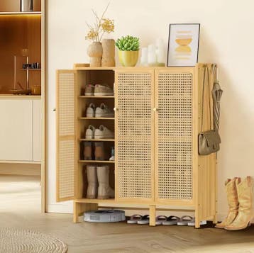 Bamboe Schoenenkast met Deuren – 6 Lagen voor 20 Paar, Huis en Inrichting, Kasten | Schoenenkasten, Verzenden, Nieuw