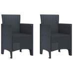 vidaXL Tuinstoel 2 pcs Antraciet 53 x 49 x 85 cm, Verzenden, Nieuw