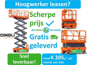 Het leasen van een schaarhoogwerker is voordeliger dan huren, Zakelijke goederen, Machines en Bouw | Liften, Steigers en Ladders