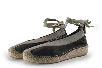 Shabbies Amsterdam Espadrilles in maat 38 Grijs, Shabbies Amsterdam, Verzenden, Zo goed als nieuw, Grijs