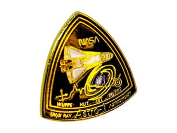 Veiling - NASA | Vintage Astro-1 Mission Pin met Shuttle, Verzamelen, Gebruikt