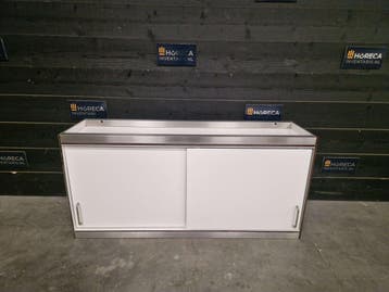 Wandkast | trespa | RVS | 130cm | horeca, Gebruikt, RVS Meubilair