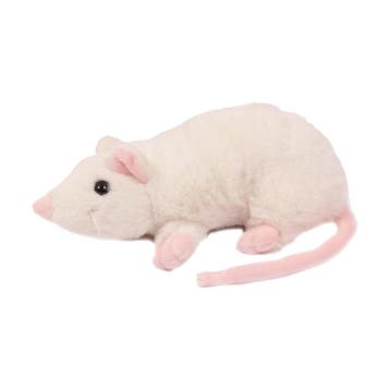 Muis knuffel - zachte pluche - wit - 18 cm, Kinderen en Baby's, Speelgoed | Knuffels en Pluche, Verzenden, Nieuw