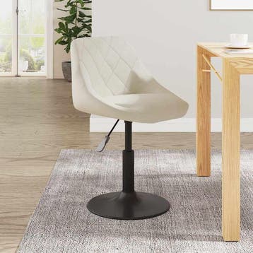 vidaXL Barkruk fluweel crèmekleurig, Verzenden, Nieuw