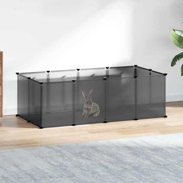 vidaXL Dierenhok klein 144x74x46,5 cm polypropeen en staal, Verzenden, Nieuw
