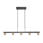 Moderne Hanglamp 5-lichts 120CM | Gouden kokers | 5 x GU10, Huis en Inrichting, Lampen | Hanglampen, Nieuw, Ophalen of Verzenden