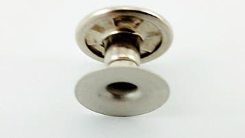 Dubbele holnieten 1 bolle kop Ø 5 mm, vernikkeld 100 sets, Verzenden, Nieuw