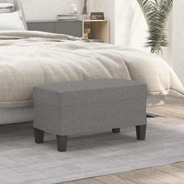 vidaXL Bankje 70x35x41 cm stof donkergrijs, Verzenden, Nieuw, Stof