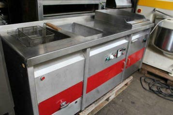 Florigo bistro frituurset / frituur / friteuse / bakwand, Ophalen of Verzenden, Gebruikt, Fornuis, Frituur en Grillen