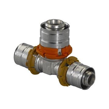 Uponor MLC perskoppeling Ø16x14x14 T-stuk, Verzenden, Nieuw