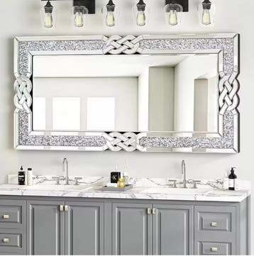 Luxe Glam Wandspiegel met Crystal Rand, Huis en Inrichting, Verzenden, Nieuw