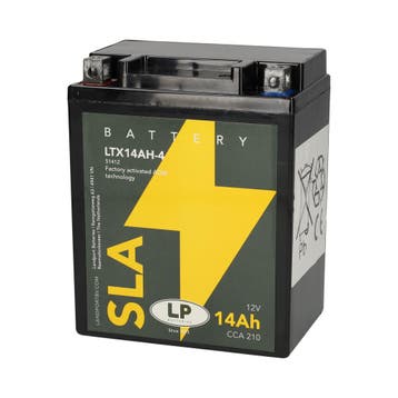 Landport (LP) SLA LTX14AH-4 motor accu 12 volt 14 ah (51412, Ophalen of Verzenden, Nieuw