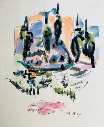 Yvette Alde (1911-1967) - Lorenzaccio - Encre originale