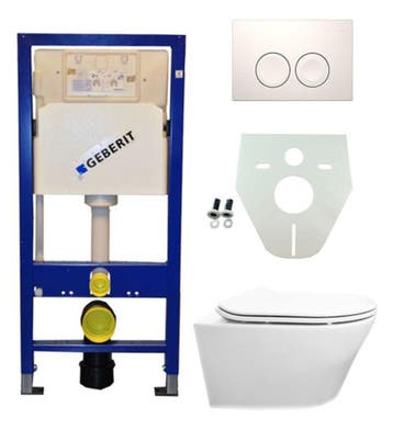 Geberit UP 100 Vesta wc+ Flatline zitt.+ Delta 21 wit, Verzenden, Nieuw