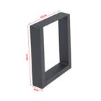 Stalen onderstel Lülsfeld set van 2 tafelpoot 40x43 cm zwart, Verzenden, Nieuw