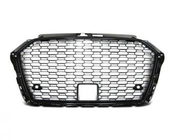 Grill Audi A3 8V RS3 look 2017 - 2020 Glans Zwart, Auto-onderdelen, Overige Auto-onderdelen, Ophalen of Verzenden, Nieuw
