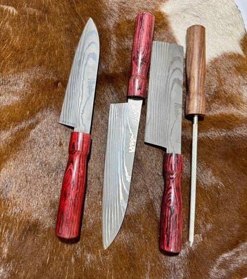 Keukenmes - Kitchen knife set - Ambachtelijke keuken- en