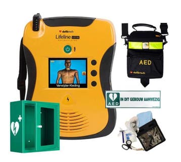 Defibtech Lifeline View AED halfautomaat - actiepakket met, Diversen, Verzenden, Nieuw