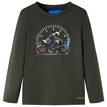 vidaXL Kindershirt met lange mouwen 104 kakikleurig, Verzenden, Nieuw