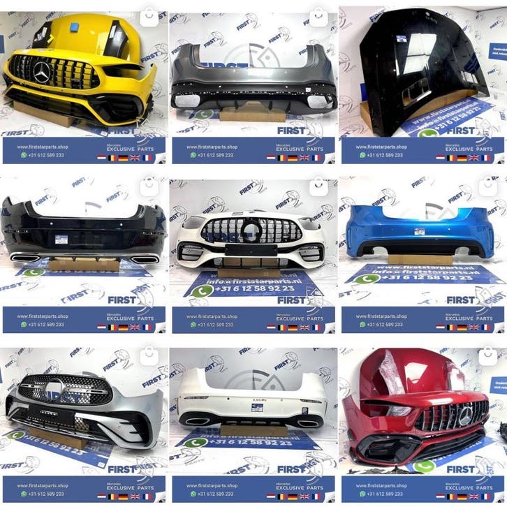 Mercedes BUMPERS A B C CLA E G GLA GLC GLE GT V S KLASSE AMG, Auto-onderdelen, Carrosserie en Plaatwerk, Nieuw, Mercedes-Benz