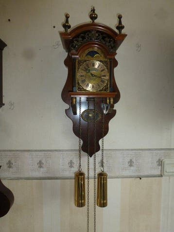 Sallander klok - - Mahonie - 1950-1960, Antiek en Kunst
