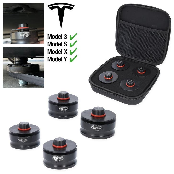 KS Tools Tesla Krikpunt Adapter Set Model 3, S, X, Y 4-delig, Auto diversen, Autogereedschap, Nieuw, Verzenden