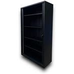 Matzwarte Roldeurkast 197x120x45 - Nieuwe Archiefkast!, 100 tot 150 cm, Verzenden, Nieuw, Metaal