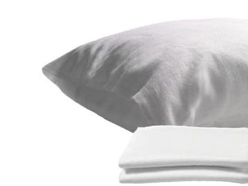 Kussenslopen set - molton (2 stuks) - Envelop sluiting, Verzenden, Nieuw, Wit