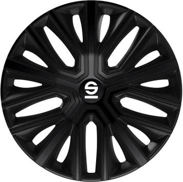 Sparco Wieldoppen setpen Modena - 15-inch - Zwart - Set  4 s, Verzenden, Nieuw