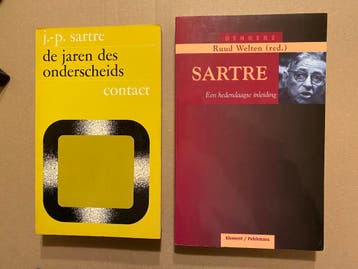 2 Boeken Jean Paul Sartre - Jaren des Onderscheids + Studie, Boeken, Filosofie, Ophalen of Verzenden, Gelezen