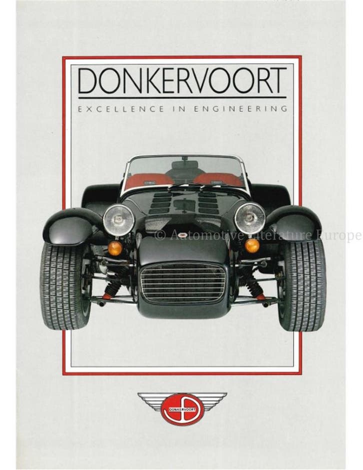 1989 DONKERVOORT S8A BROCHURE DUITS, Boeken, Auto's | Folders en Tijdschriften