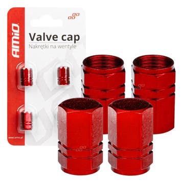 Aluminium ventieldopje - Rood - 4 stuks, Auto-onderdelen, Verzenden, Nieuw